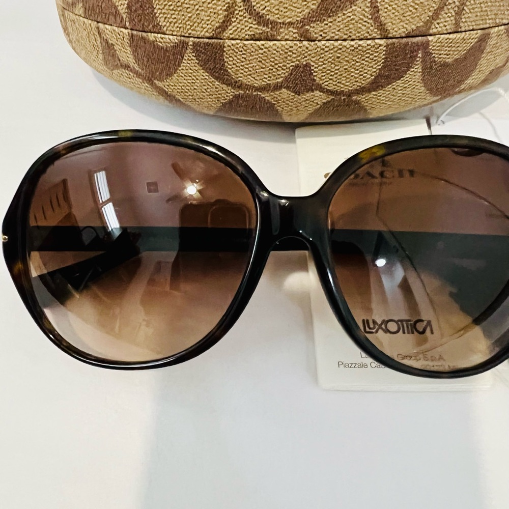 COACH SUNGLASSES BAILEY 8118 500113 60MM TORTOISE FRAME BROWN GRADIENT LENSES - Picture 2 of 7